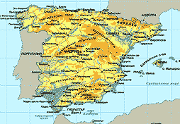 Карта Испании